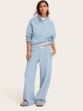 NWT Parke x Target High-Rise Boxer Sweatpants - Light Blue - S